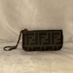 Fendi Brown and Black Key & Card Holder